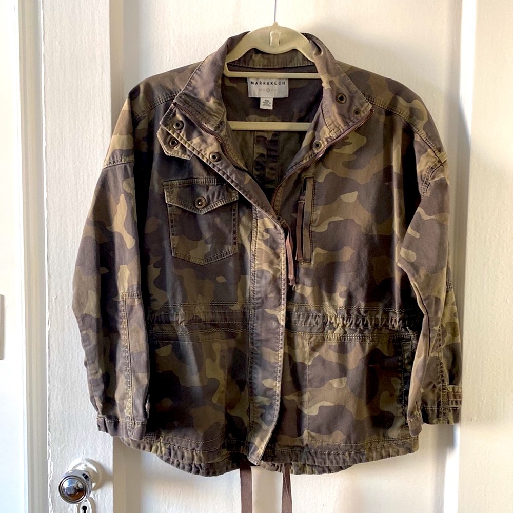 Anthropologie Marrakech Camouflage Utility Jacket